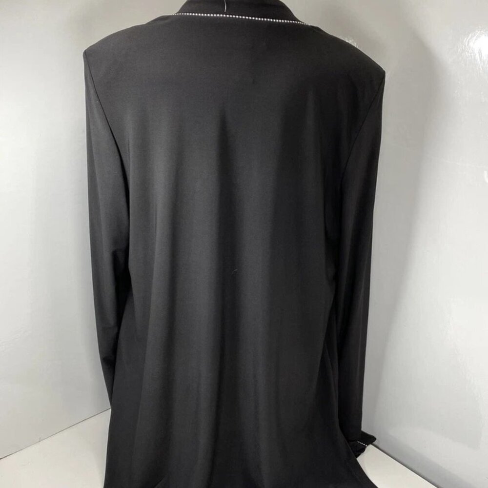NEW JOSEPH RIBKOFF Womens Cardigan Top Black Size 10 Contrast Stitch Trim - Picture 4 of 8